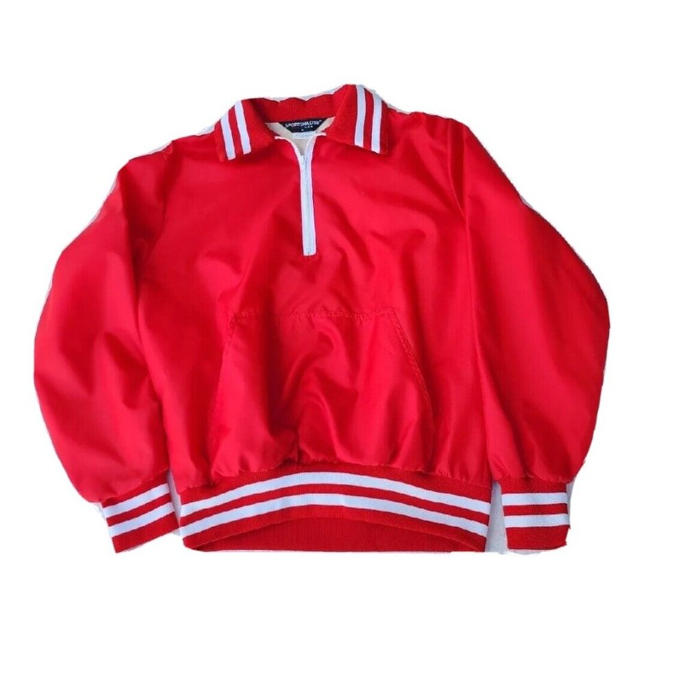 Vintage Sportsmaster Red Kangaroo Bomber Jacket Mens Sz M Medium - Made in USA